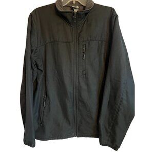 Champion Eco Fleece-Lined Mens Jacket Coat M Black Polyester Zip-Up Pockets